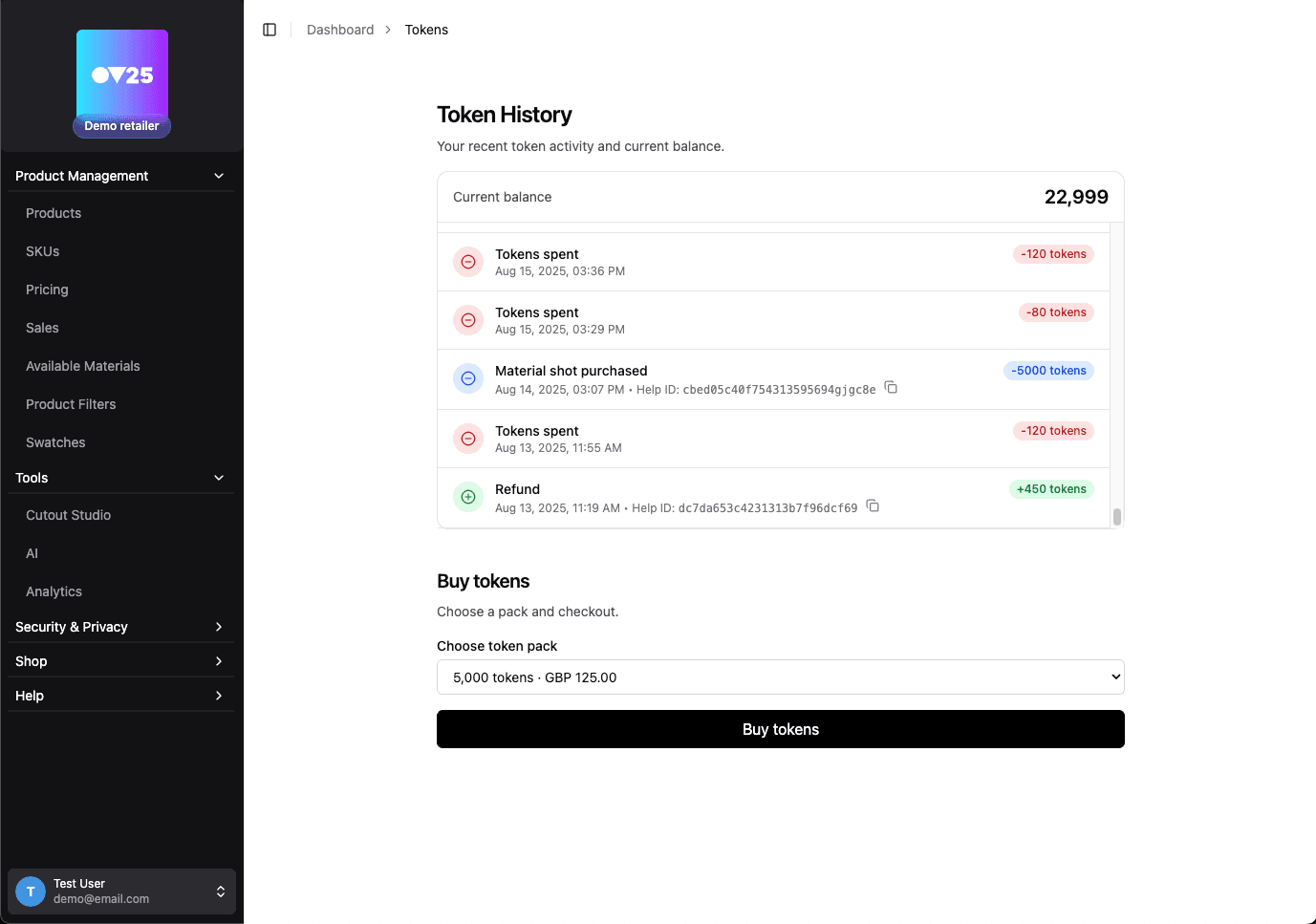 Buy Tokens