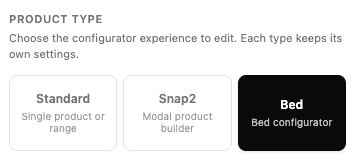 Product Type selector