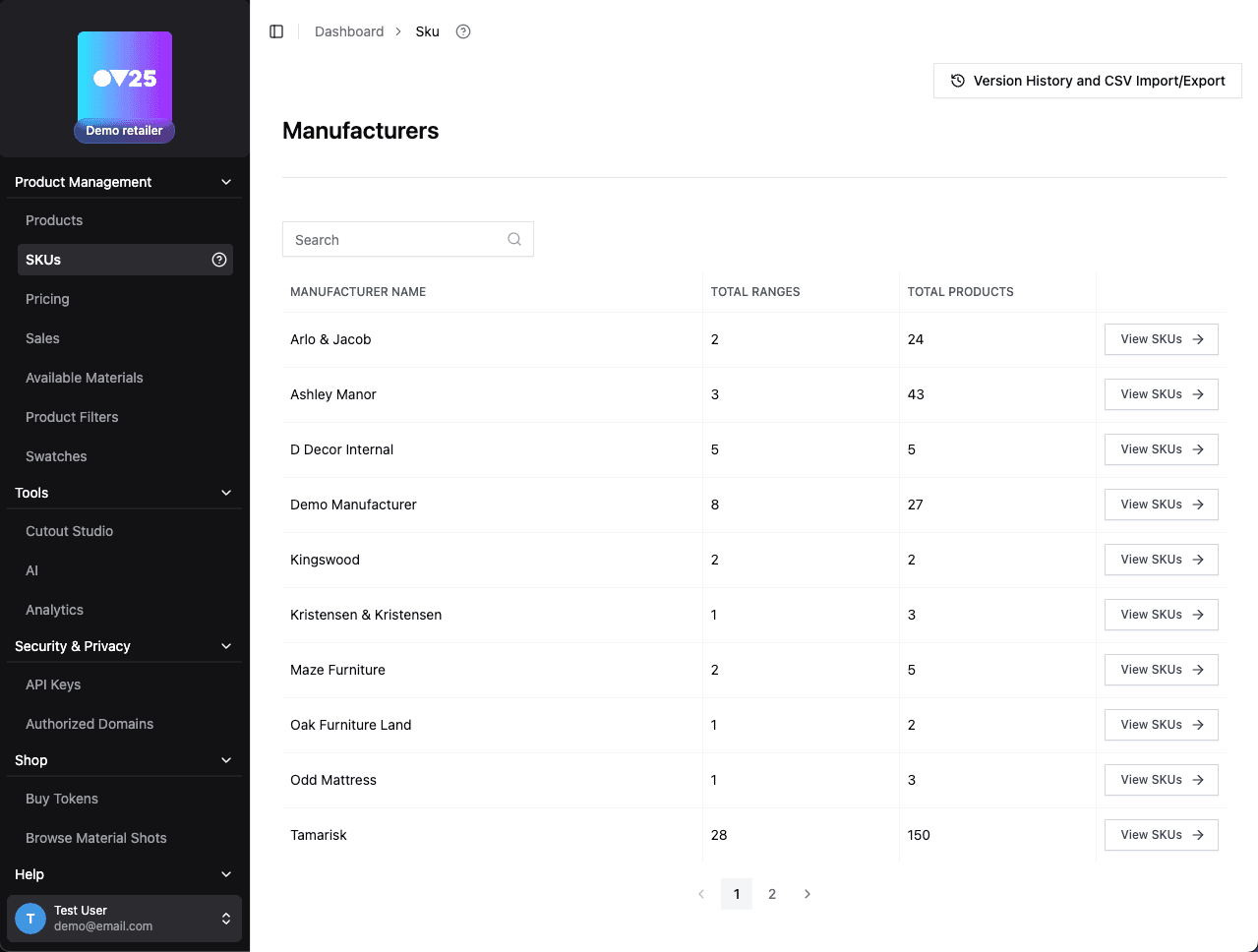 SKU Dashboard